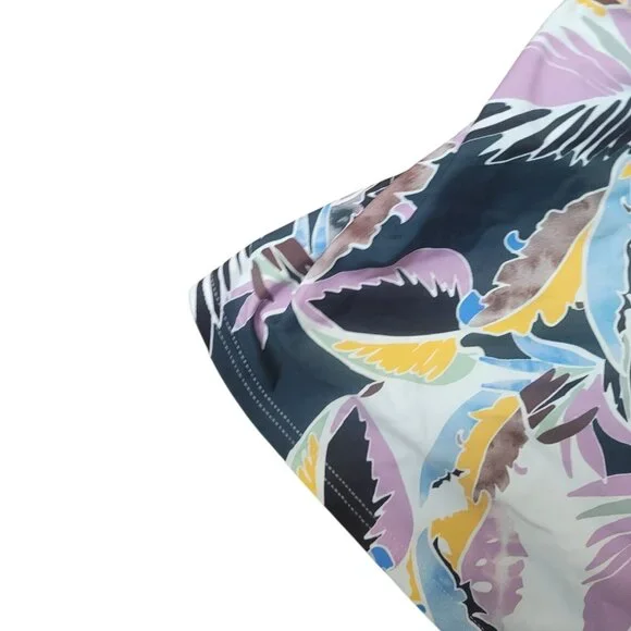 Birdsong Size 32I Bare Necessities Palm Print Underwire Wrap Tankini Swim Top - Picture 8 of 14